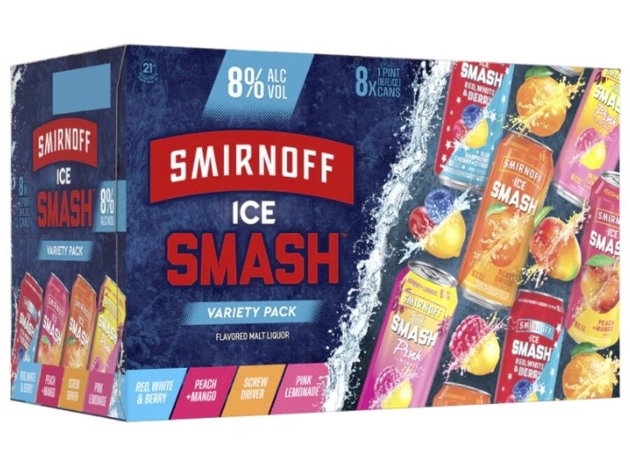 SMIRNOFF ICE SMASH VARIETY 8PK/16OZ