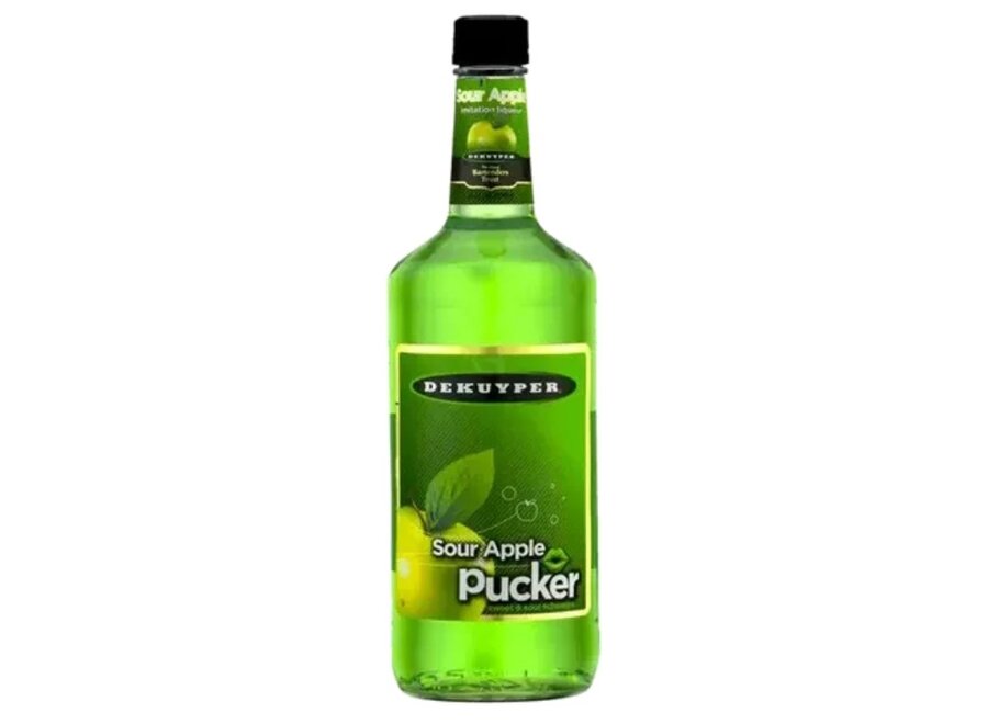 DE KUYPER PUCKER SOUR APPLE SCHNAPPS 1L