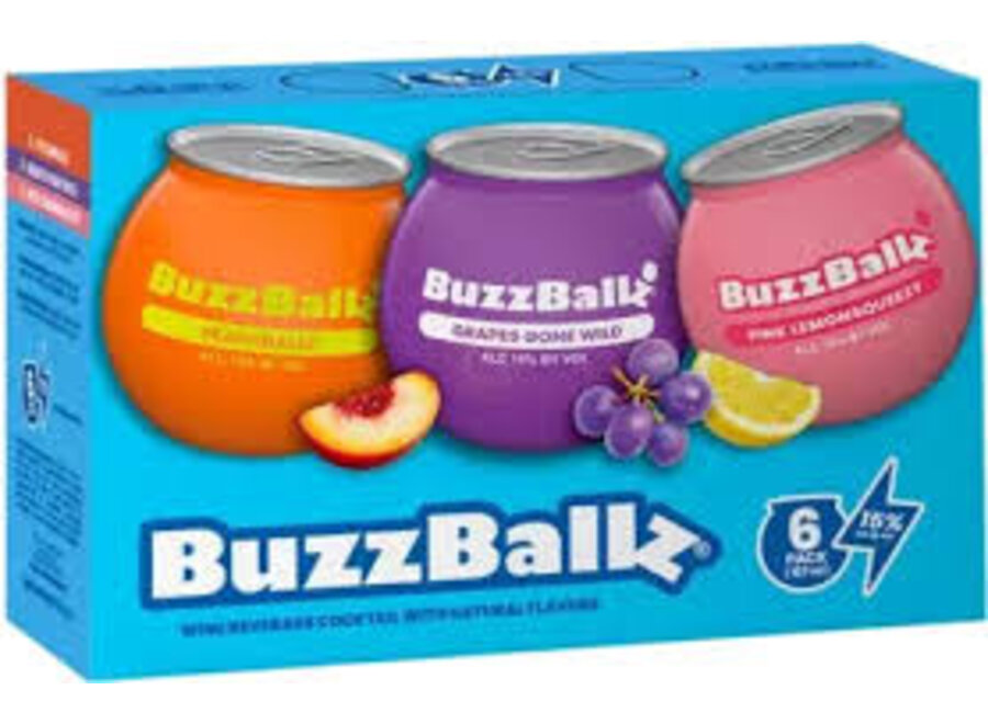 BZZBALLS FRUITY FAVS 6PK/200ML