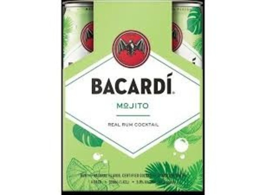 BACARDI MOJITO COCKTAIL 4PK/355ML CAN