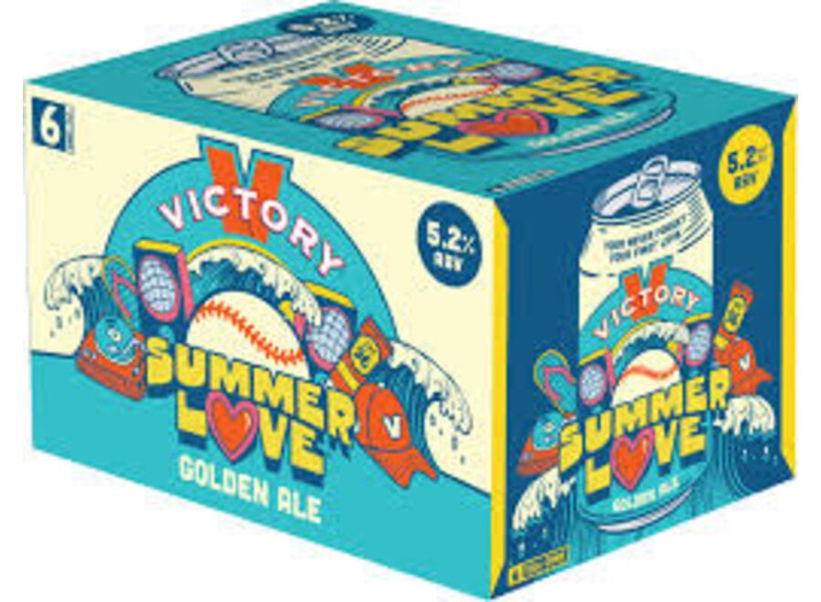 VICTORY SUMMER LOVE GOLDEN ALE 6PK/12OZ CANS