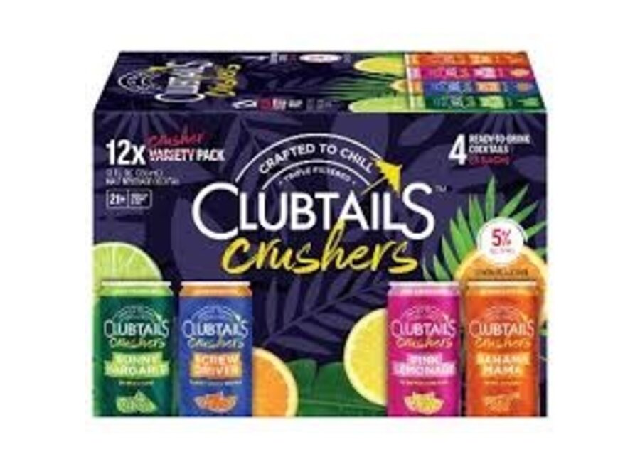 CLUBTAILS CRUSHERS VARIETY PACK 12PK/12OZ CANS