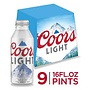 *COORS LIGHT ALUMINUM CANS 9PK/16OZ