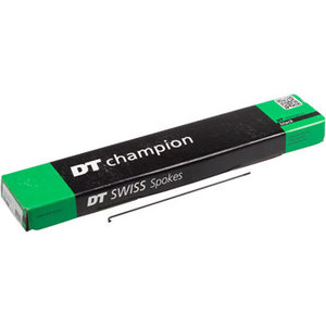 DT SWISS DT Swiss Champion Spoke: 2.0mm, 284mm, J-bend, Black, Box of 100