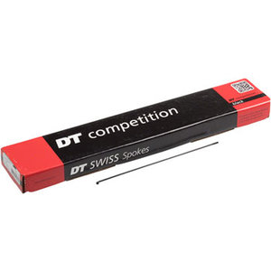 DT SWISS DT Swiss Competition Spoke: 2.0/1.8/2.0mm, 283mm, J-bend, Black, Box of 100