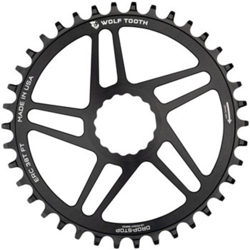 Wolf Tooth Components Cinch CX/Road (Flat Top) Direct Mount Ring, 40T - Bk Wolf Tooth Components Cinch CX/Road (Flat Top) Direct Mount Ring, 40T - Bk