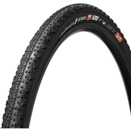 Challenge Challenge Getaway Pro Tire - 700 x 40 Tubeless Folding Black Handmade Challenge Challenge Getaway Pro Tire - 700 x 40 Tubeless Folding Black Handmade