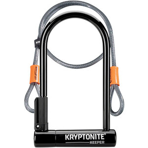 Kryptonite Kryptonite Keeper U-Lock - 4 x 8 Keyed Black Includes 4' cable and bracket