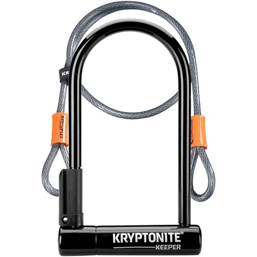 Kryptonite Kryptonite Keeper U-Lock - 4 x 8 Keyed Black Includes 4' cable and bracket Kryptonite Kryptonite Keeper U-Lock - 4 x 8 Keyed Black Includes 4' cable and bracket