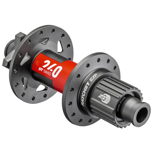 DT SWISS DT Swiss 240 EXP Rear Hub - 12 x 148mm, 6-Bolt, Micro Spline, Black/Red, 28H, 36pt DT SWISS DT Swiss 240 EXP Rear Hub - 12 x 148mm, 6-Bolt, Micro Spline, Black/Red, 28H, 36pt