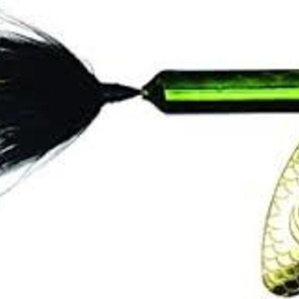 WORDENS 208-MGRB Rooster Tail In-Line Spinner, 2 1/4", 1/8 oz Metallic Green Black