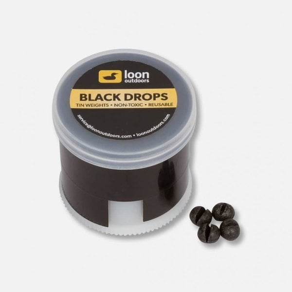 LOON OUTDOORS Tin Black Drops - Twist Pot - Size AB