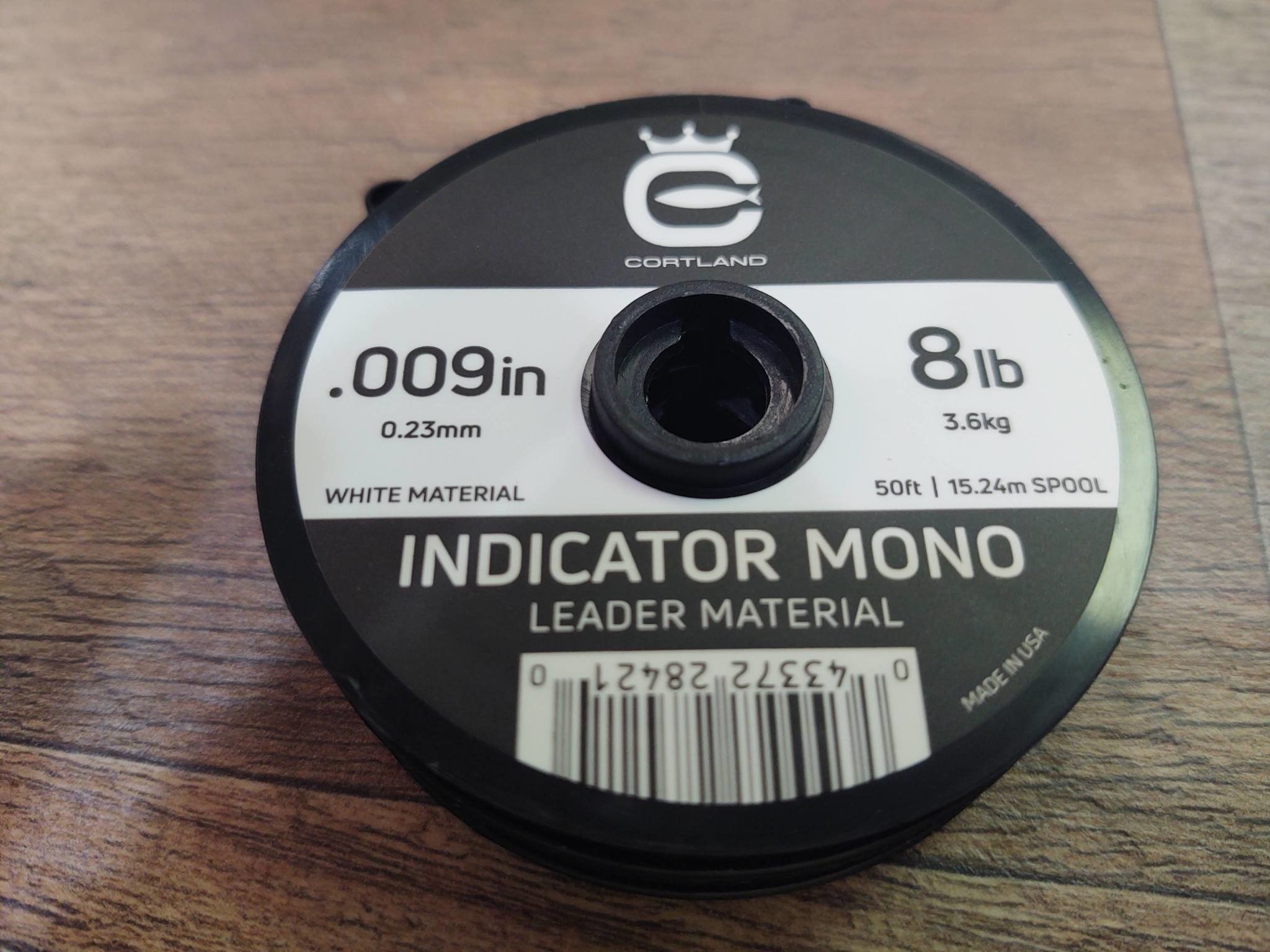 White 50ft Cortland Indicator Mono 009" / 8lb 