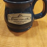 Sunset Hill Handcrafted Potbelly Mug with Logo  - Blue