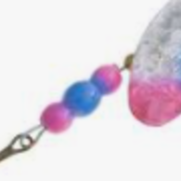 PANTHER MARTIN 2PMHMTTR-HPB Two-Tone Roe Holographic Hammered In-Line Spinner, #2, 1/16 oz, Pink & Blue
