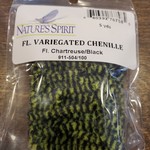 NATURES SPIRIT f VARIEGATED CHENILLE - CHARTREUSE/BLACK 5 YRDS