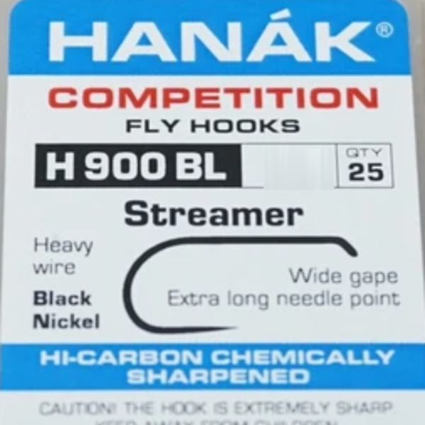 HANAK Hooks Streamer  Model 900, Sz 8  25 pk