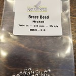 WHITING FARMS BRASS BEADS - NICKLE 2.8 MM - 25 QTY
