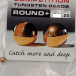 HANAK Tungsten Beads Round+ Copper 20 pcs