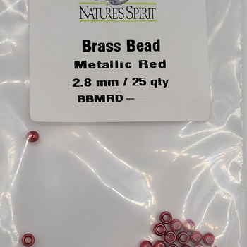 NATURES SPIRIT Brass Beads Metallic Red