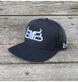 Baredown Brand BLACK/WHITE FLAT BILL HAT