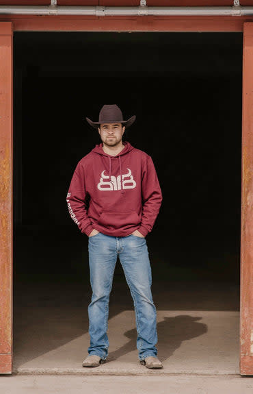 BAREDOWN MAROON HOODIE - Silverado Country