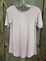 LOW BACK CRISS CROSS TUNIC DUSKY ORCHID