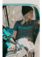 BAREDOWN BRAND CHARCOAL/TEAL T-SHIRT