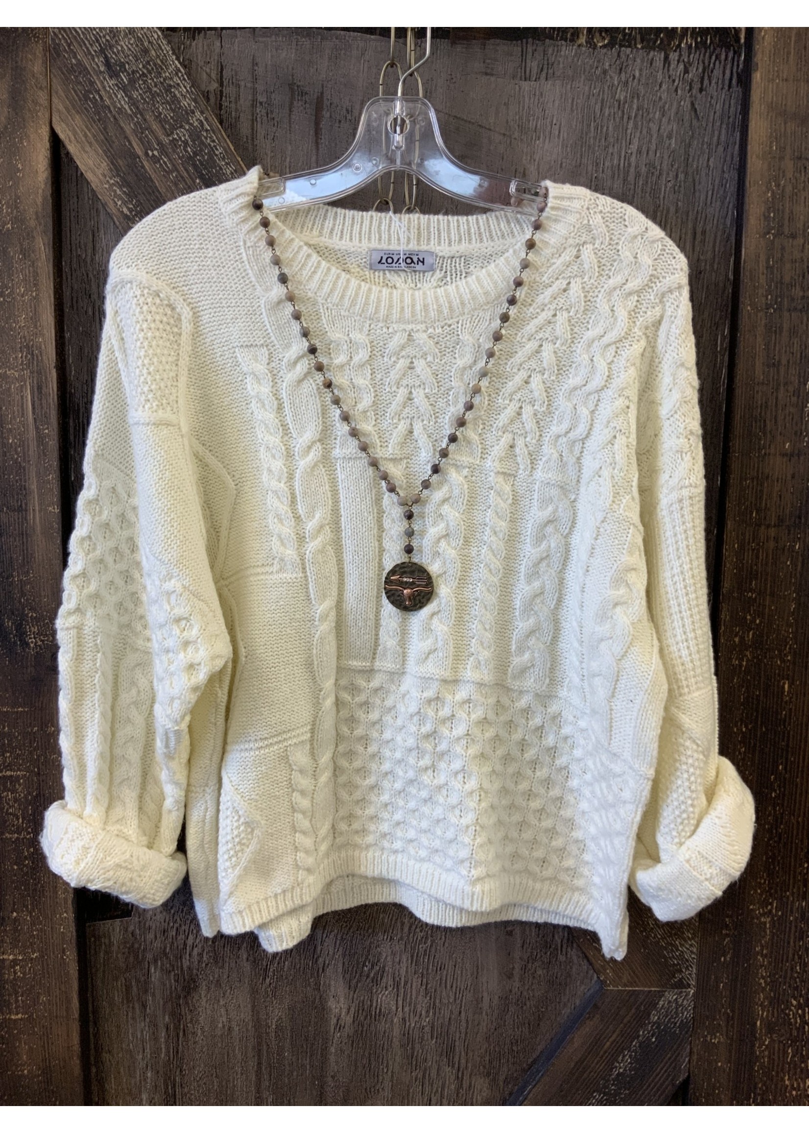 LADIES SWEATER TRICOT WITH BRAIDS