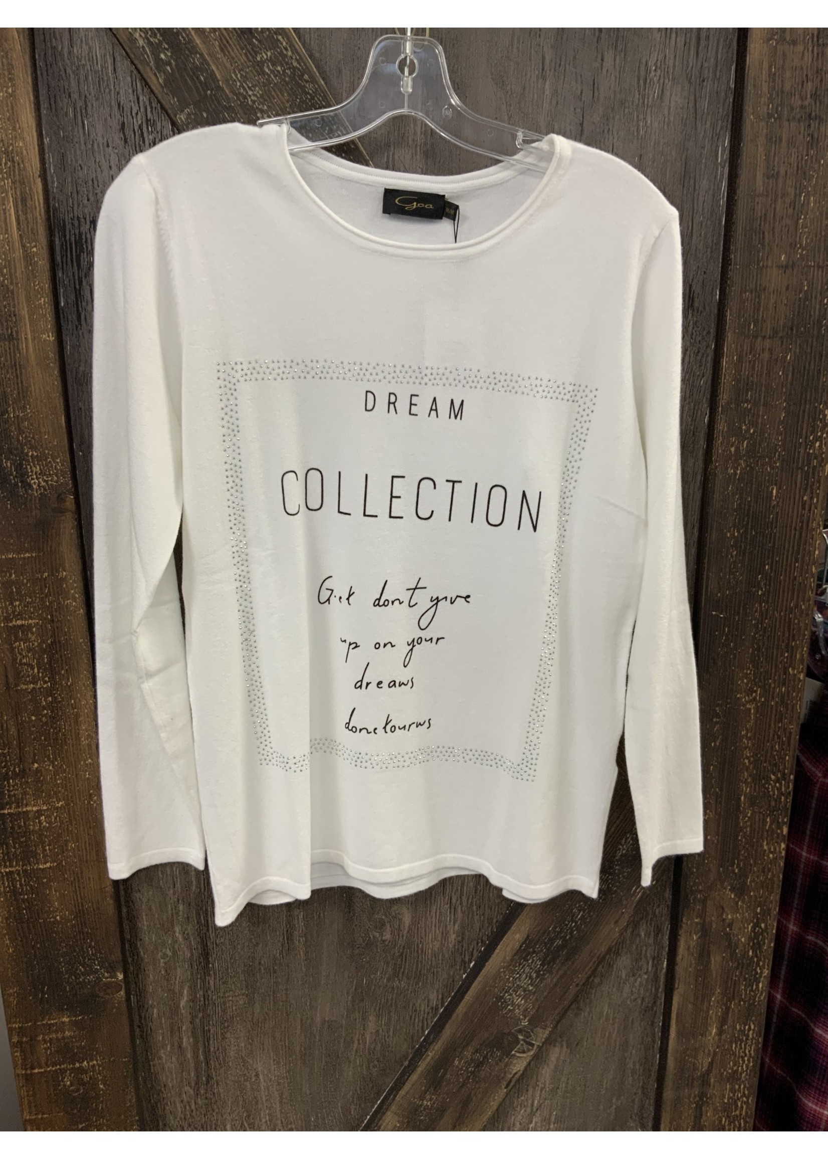 LADIES WHITE COLLECTION L/S SWEATER