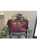 UNIQUE WEST BURGANDY LEATHER PURSE