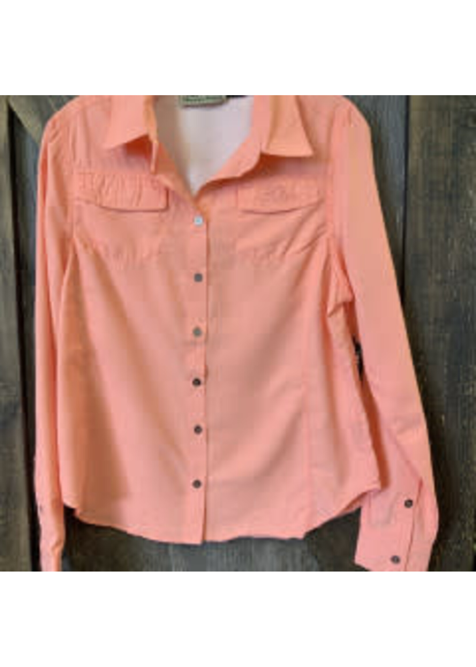 AMERICAN OUTBACK LADIES QUEST L/S SHIRT CORAL Sm