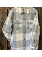 Cottage Collection BUFFALO CHECK L/S BUTTON FRONT CAMPFIRE SHIRT GREY Sm