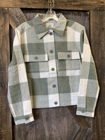 Cottage Collection BUFFALO CHECK SHORT BODY BUTTON FRONT CAMPFIRE SHIRT SAGE Xl