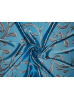 TEAL NAVY AZTEC PRINT WILD RAG 10X36