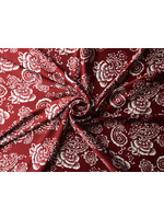 BURGUNDY FLORAL PAISLEY PRINT WILD RAG 36X36