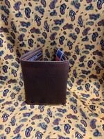 American Bison OIL PULL UP SLIM TRIFOLD WALLET BROWN