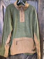 Hooey MEN’S POLAR FLEECE PULLOVER  GREEN/TAN XL