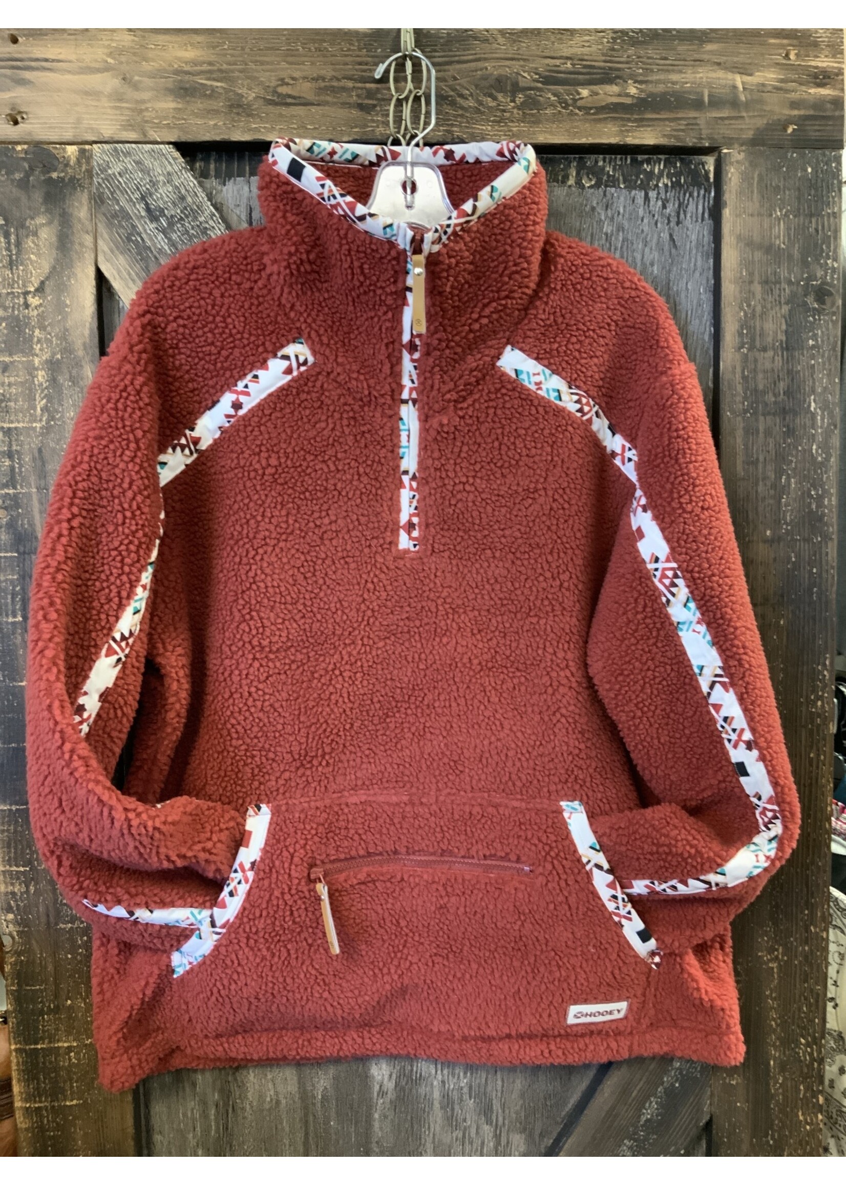 Hooey HOOEY LADIES SHERPA PULLOVER RUST L