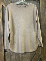 Moffi LADIES L/S Moka LACED BACK TOP Med
