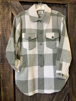 Cottage Collection BUFFALO CHECK L/S BUTTON FRONT CAMPFIRE SHIRT SAGE Lrg