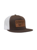 Cowboy Shit COWBOY SHIT BROWN/WHITE FLAT BRIM LEATHER PATCH 100