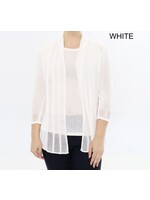 Moffi MOFFI CARDIGAN WITH CRISS CROSS BACK PURE WHITE Med