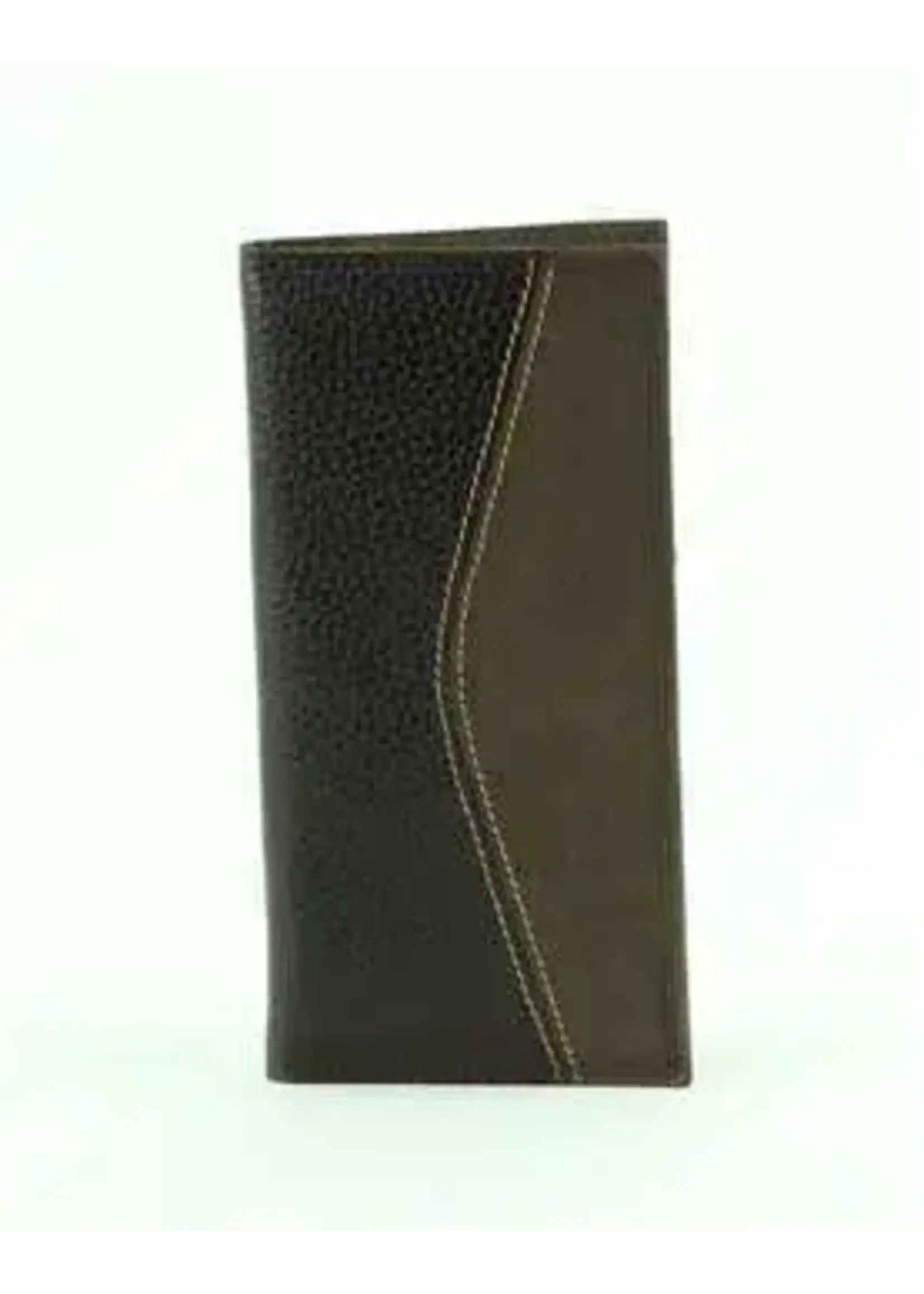 American Bison AMERICAN BISON REDFIN RODEO MILLED/CUTOUT WALLET BROWN