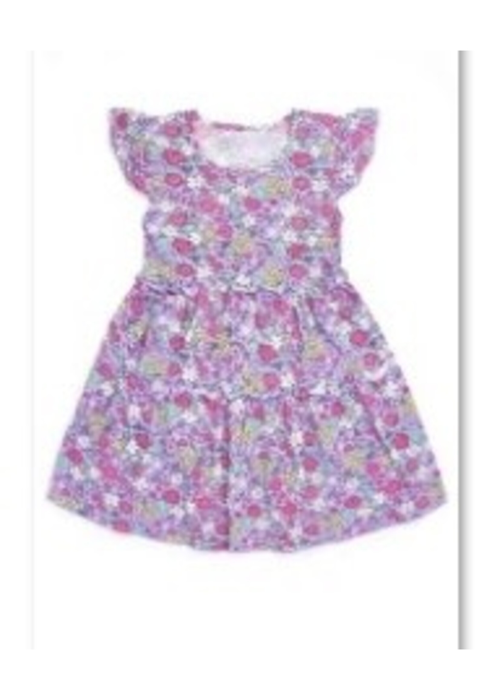 TODDLER LILAC FLORAL SUMMER DRESS W/3 TIERS