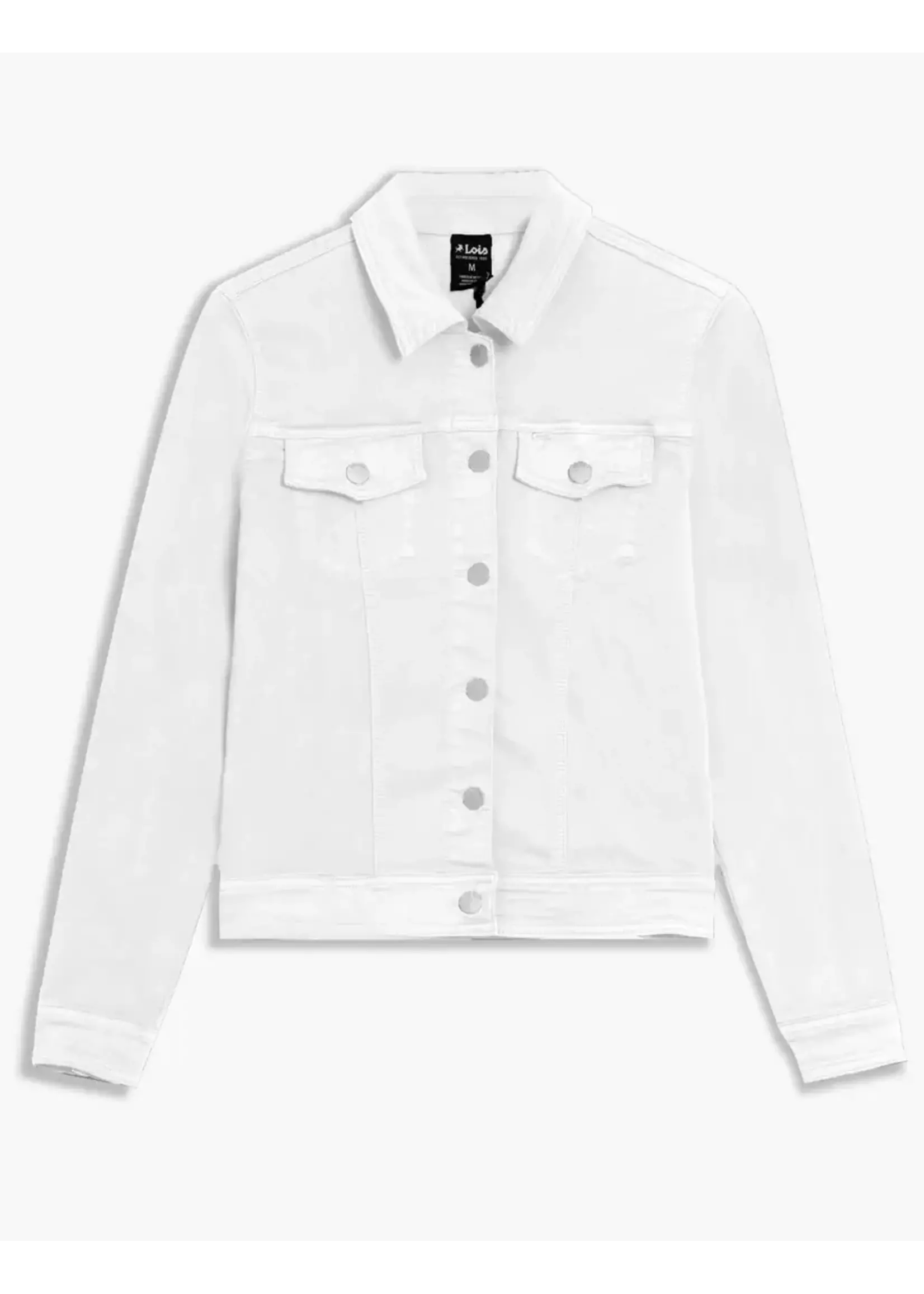 Lois LOIS BRENDA L/S WHT JEAN JACKET RELAXED FIT