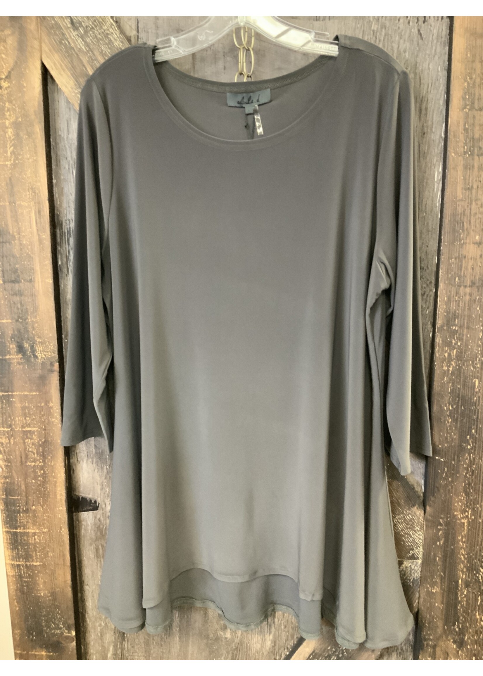 alisha.d LADIES VINE LIOR TUNIC CEMENT