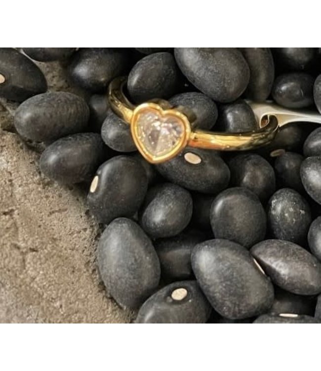 dainty heart adj ring