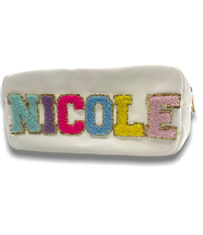 Nylon Pouch with gold zipper