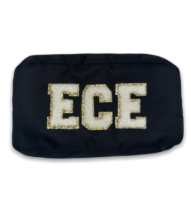 Nylon Pouch with gold zipper